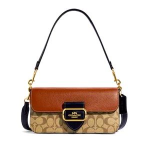 👜NWT COACH Morgan Bag Colorblock Signature Canvas NWT FREE SHIP🚛